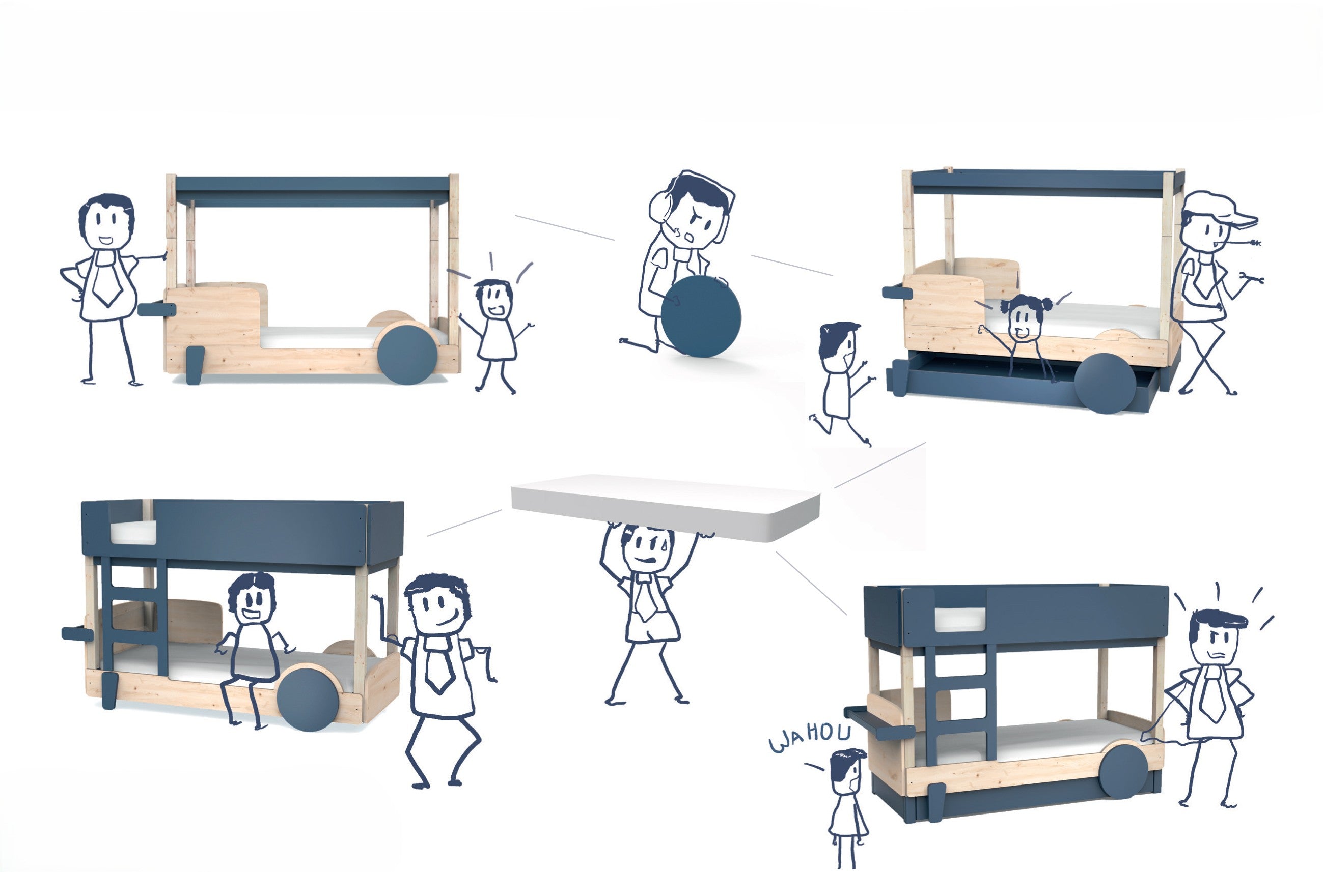 lit montessori histoire papa enfant