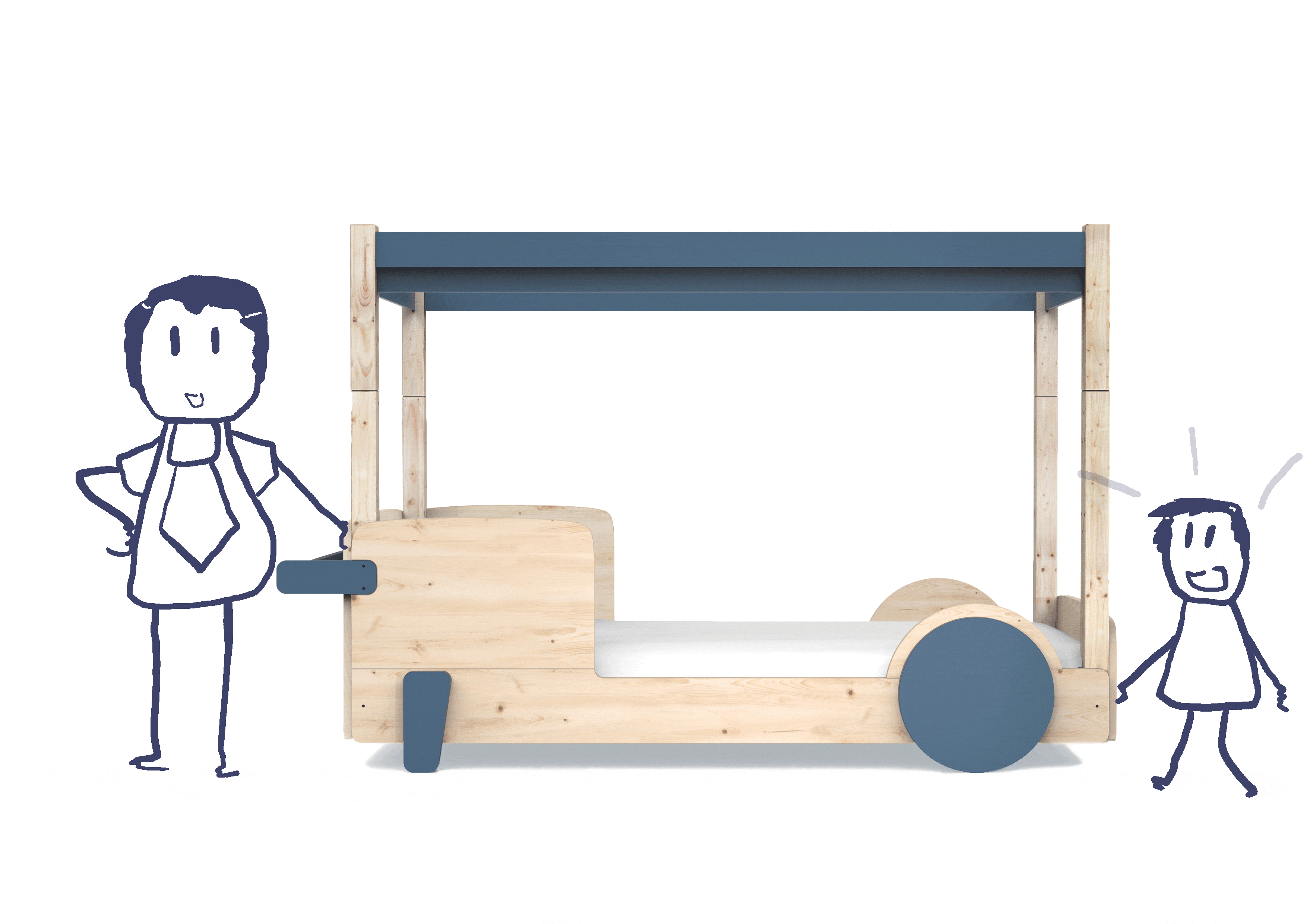 lit enfant en bois style baldaquin