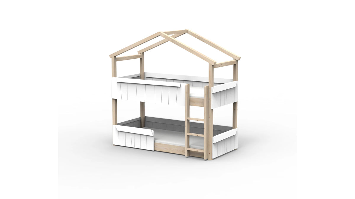 Lit Montessori cabane M2 superposé - Étoile