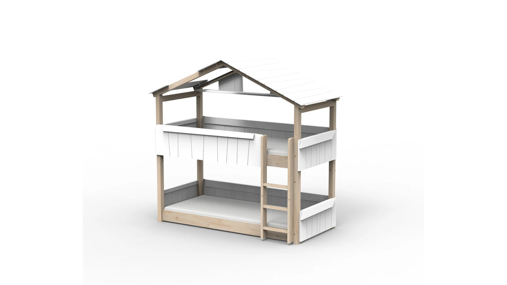 Lit Montessori cabane M3 superposé - Étoile