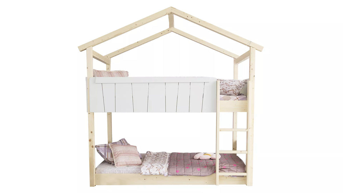 Lit Montessori cabane M1 superposé - Étoile