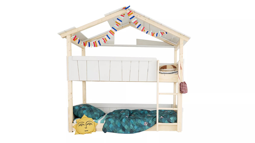 Lit Montessori cabane M3 superposé - Étoile