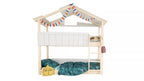 Lit Montessori cabane M3 superposé - Étoile