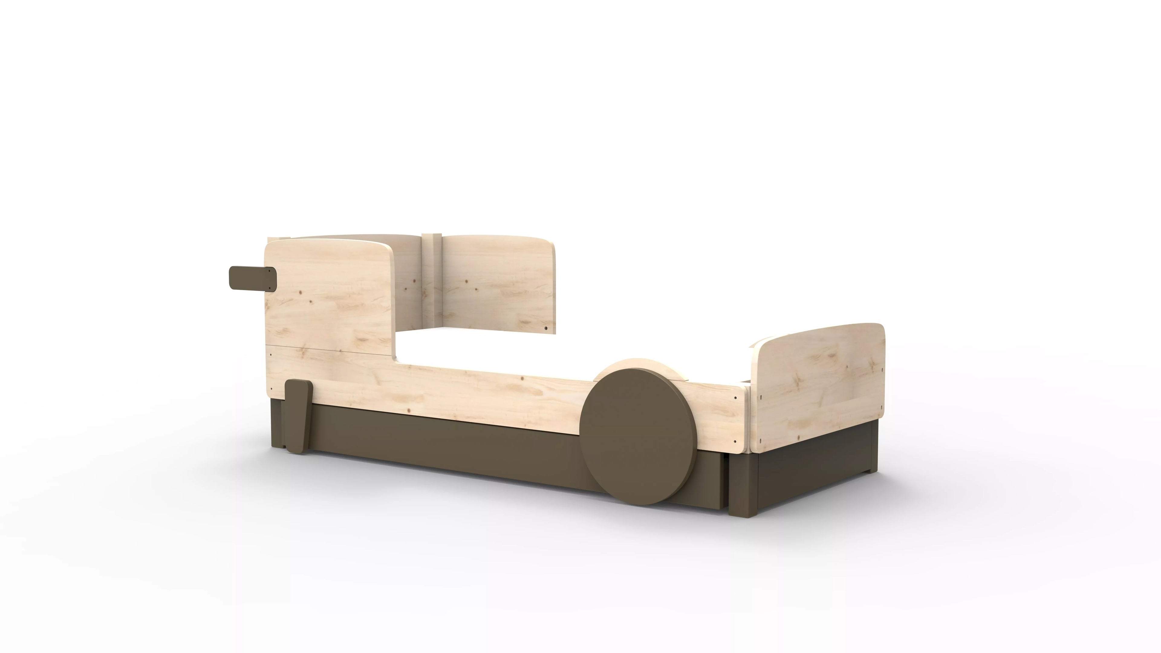 lit montessori simple en bois massif artichaut avec tiroir