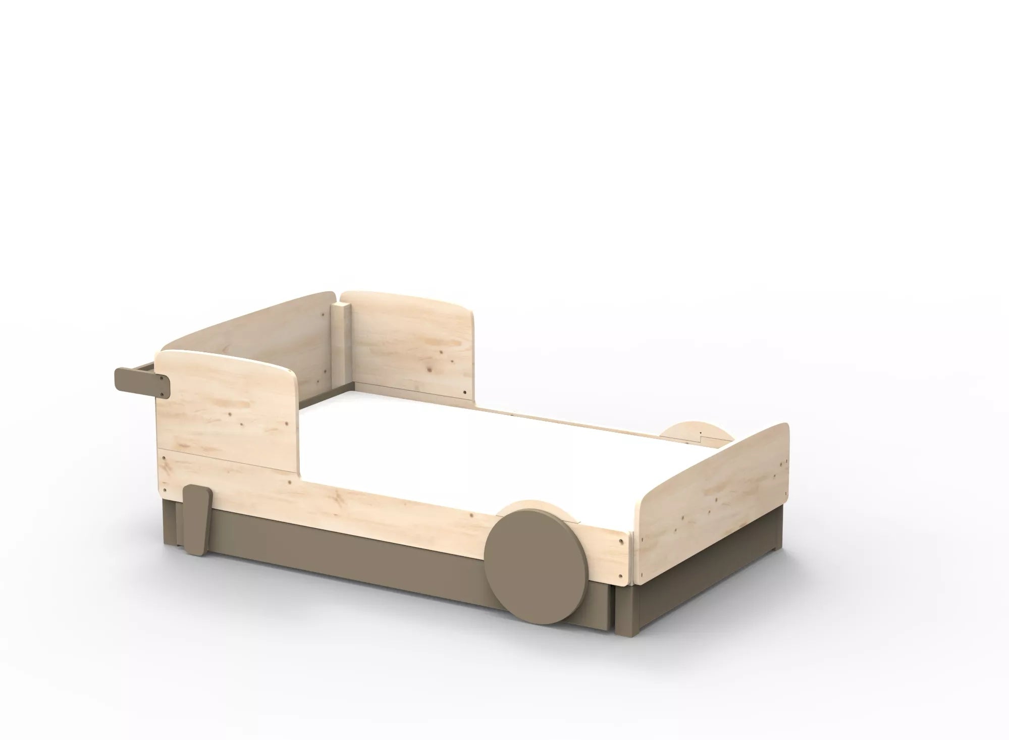 Lit Montessori simple avec tiroir en bois massif – Éveil