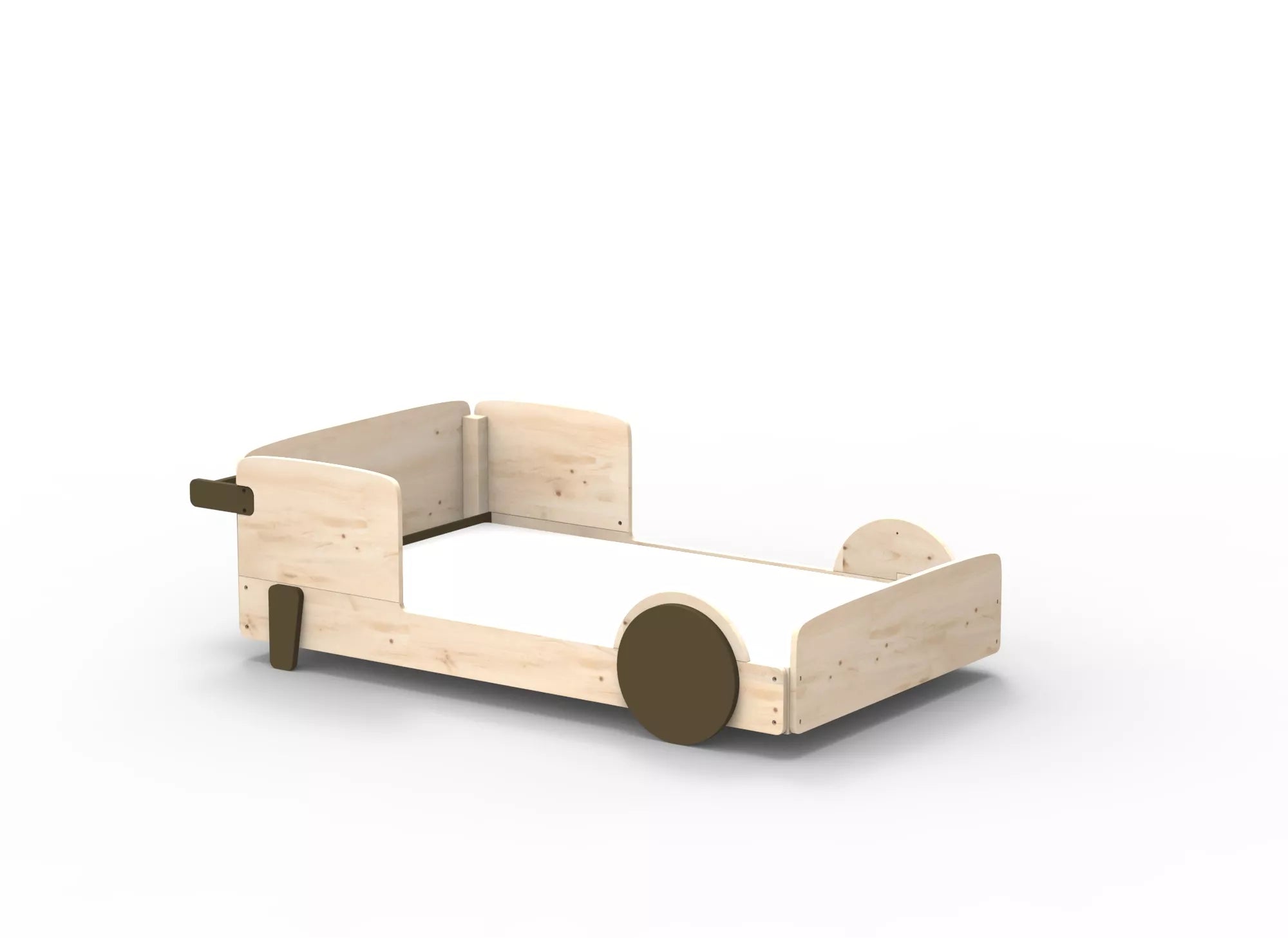 Lit Montessori simple en bois massif – Éveil