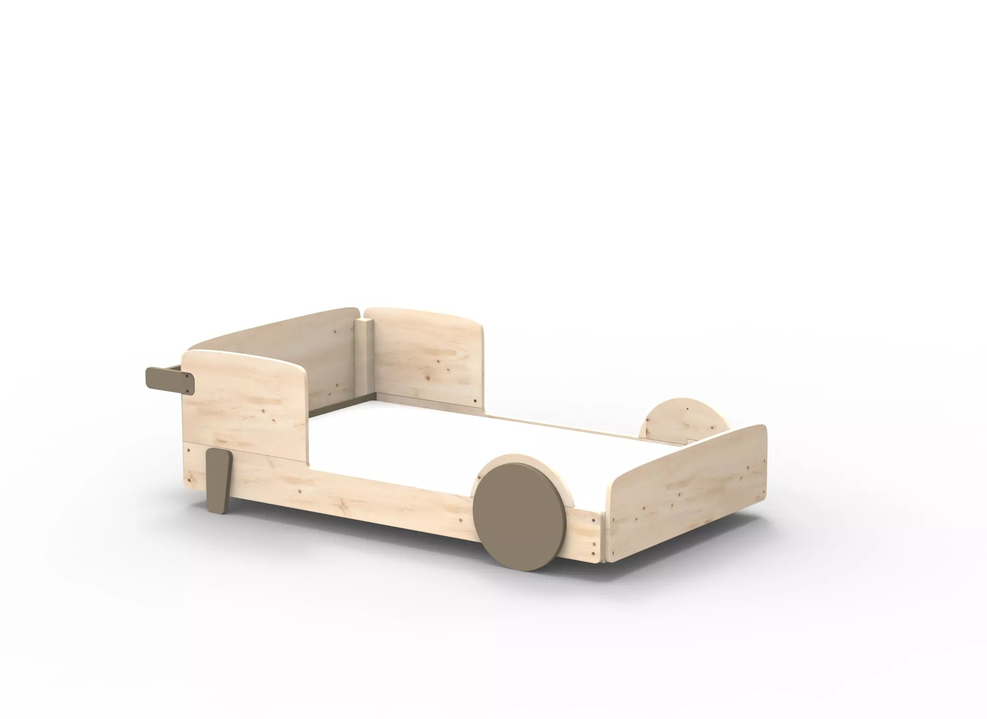 Lit Montessori simple en bois massif – Éveil