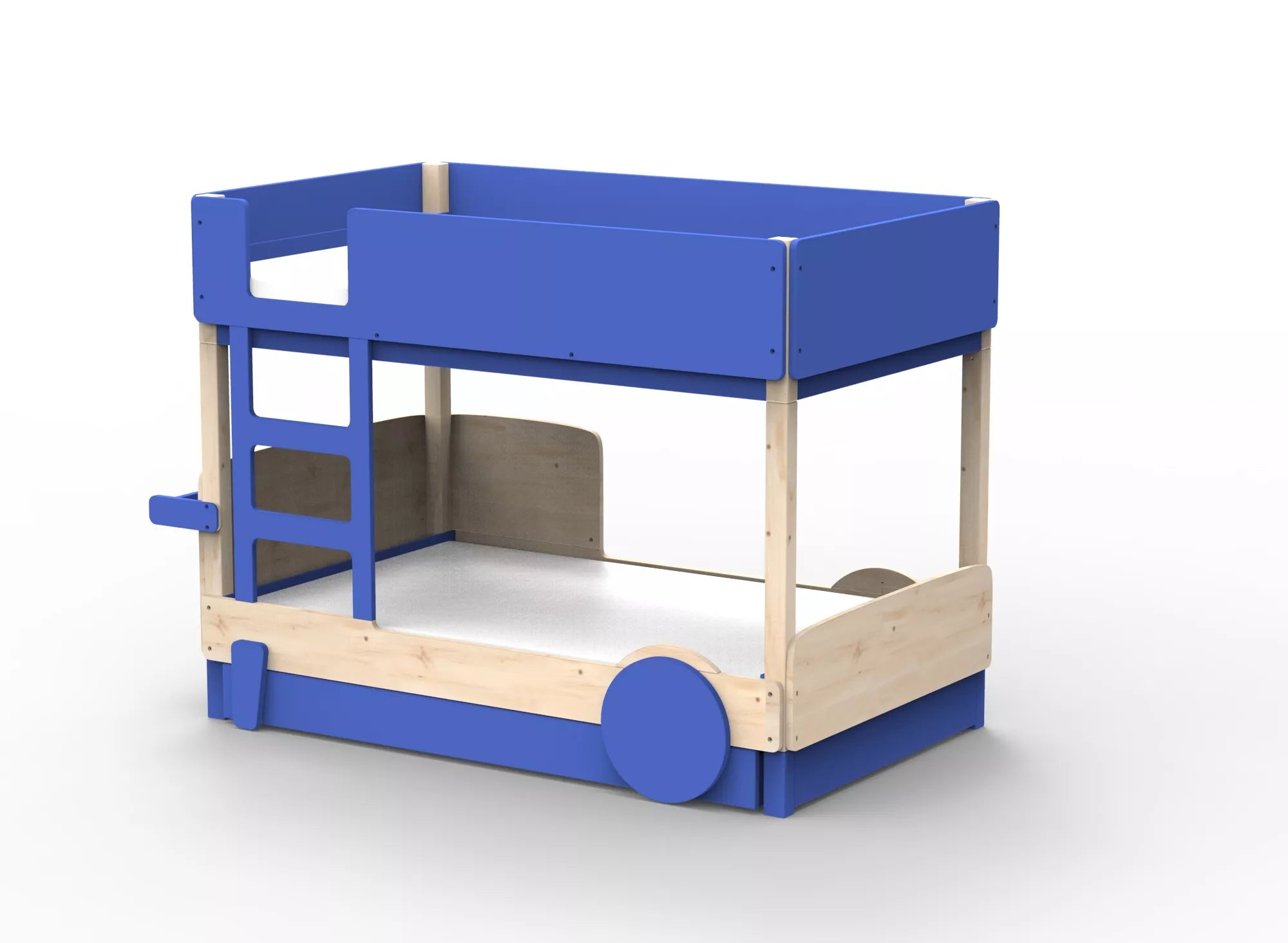 Lit Montessori superposé avec tiroir en bois massif - Éveil