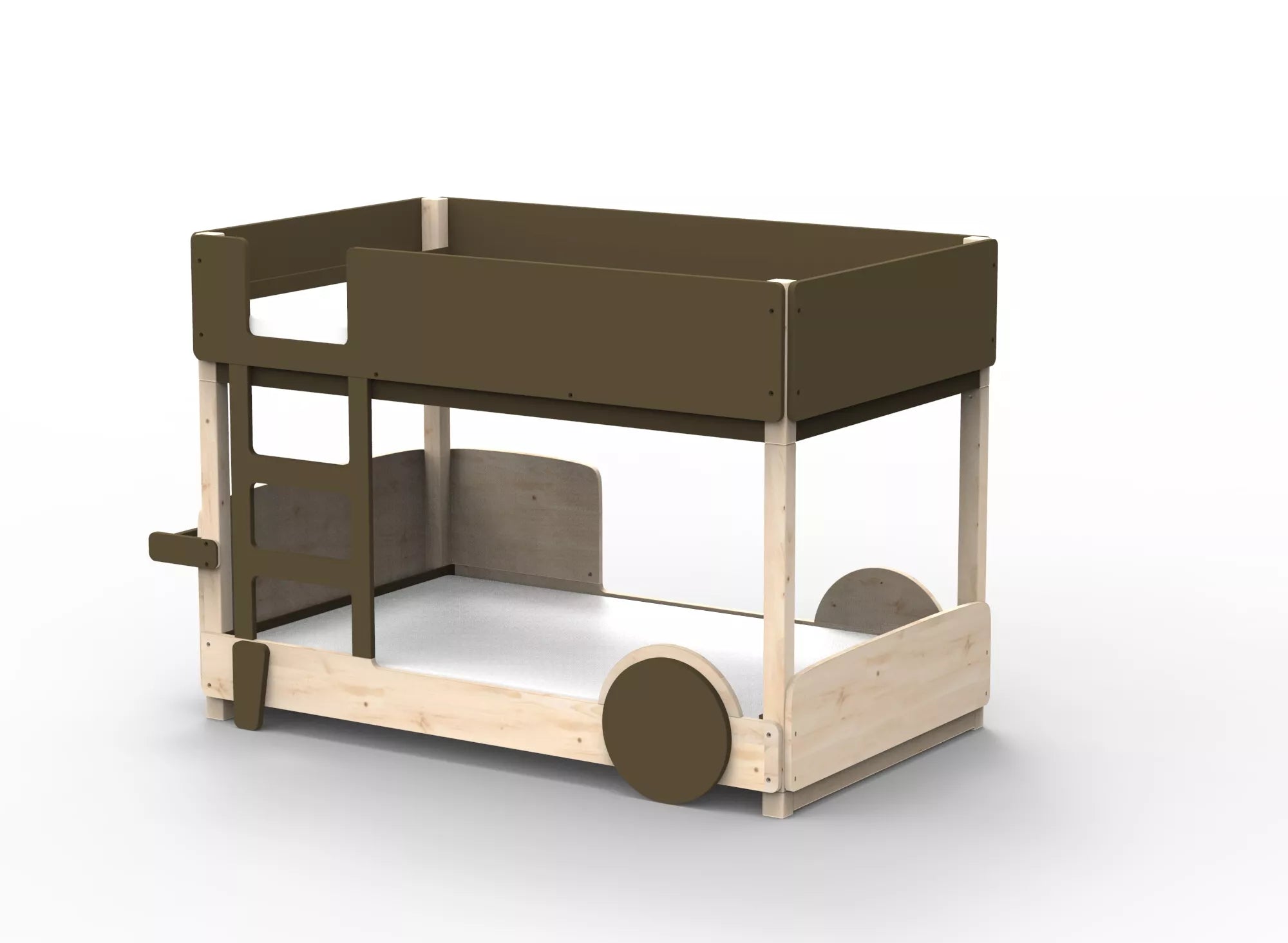 Lit Montessori superposé en bois massif - Éveil