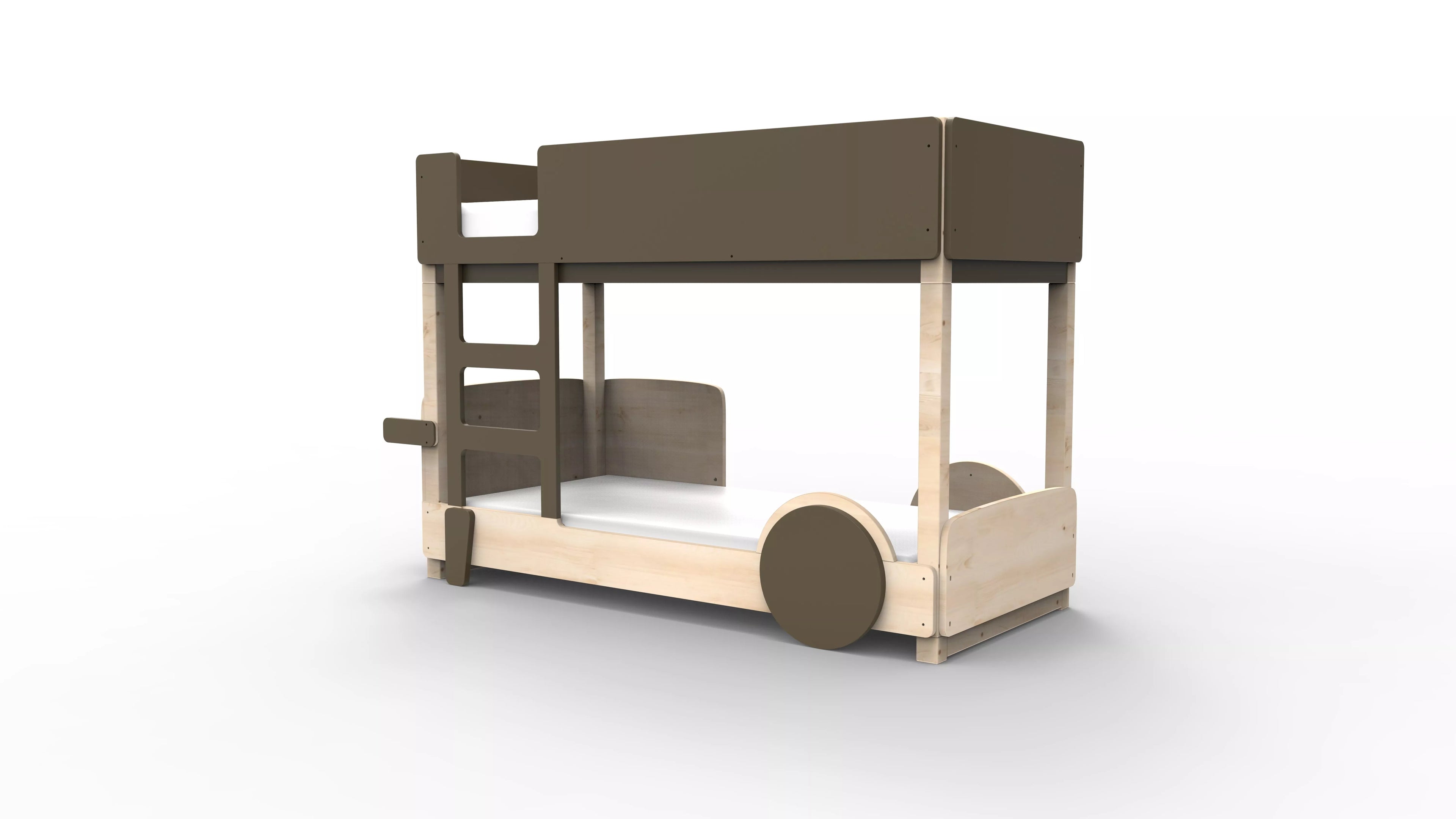 lit superpose en bois massif artichaut sans tiroir