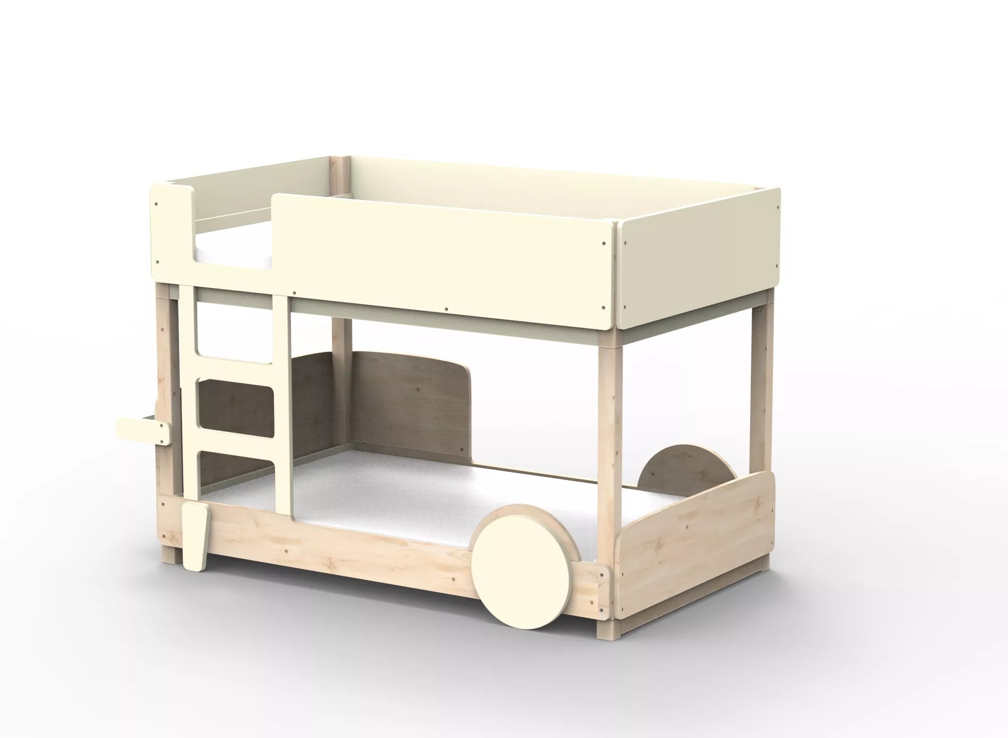 Lit Montessori superposé en bois massif - Éveil