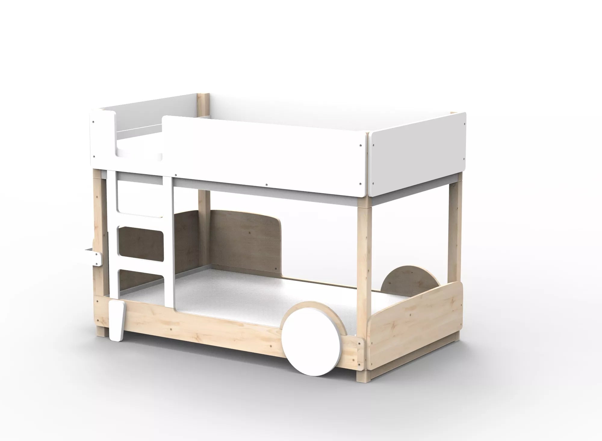 Lit Montessori superposé en bois massif - Éveil