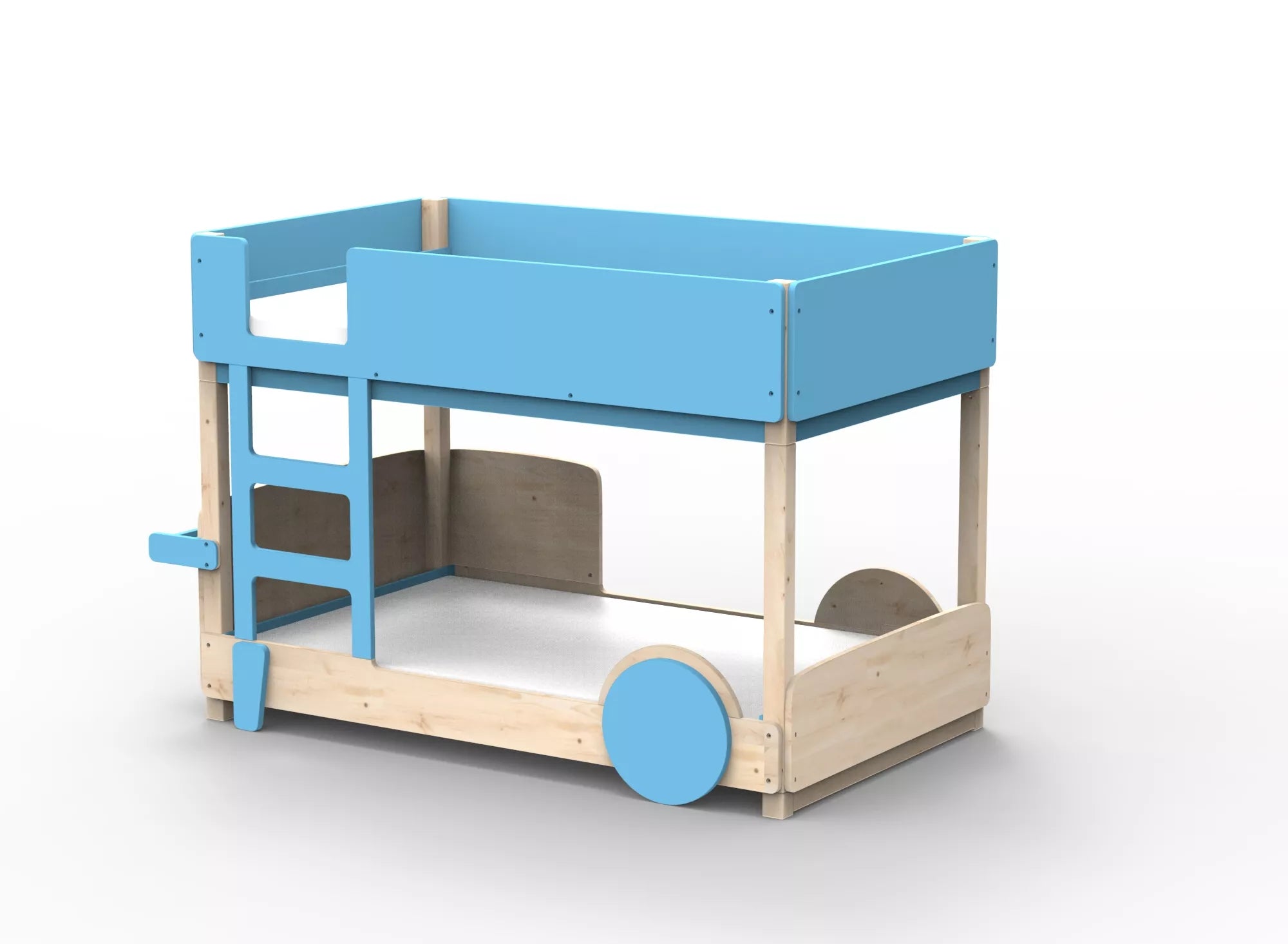 Lit Montessori superposé en bois massif - Éveil