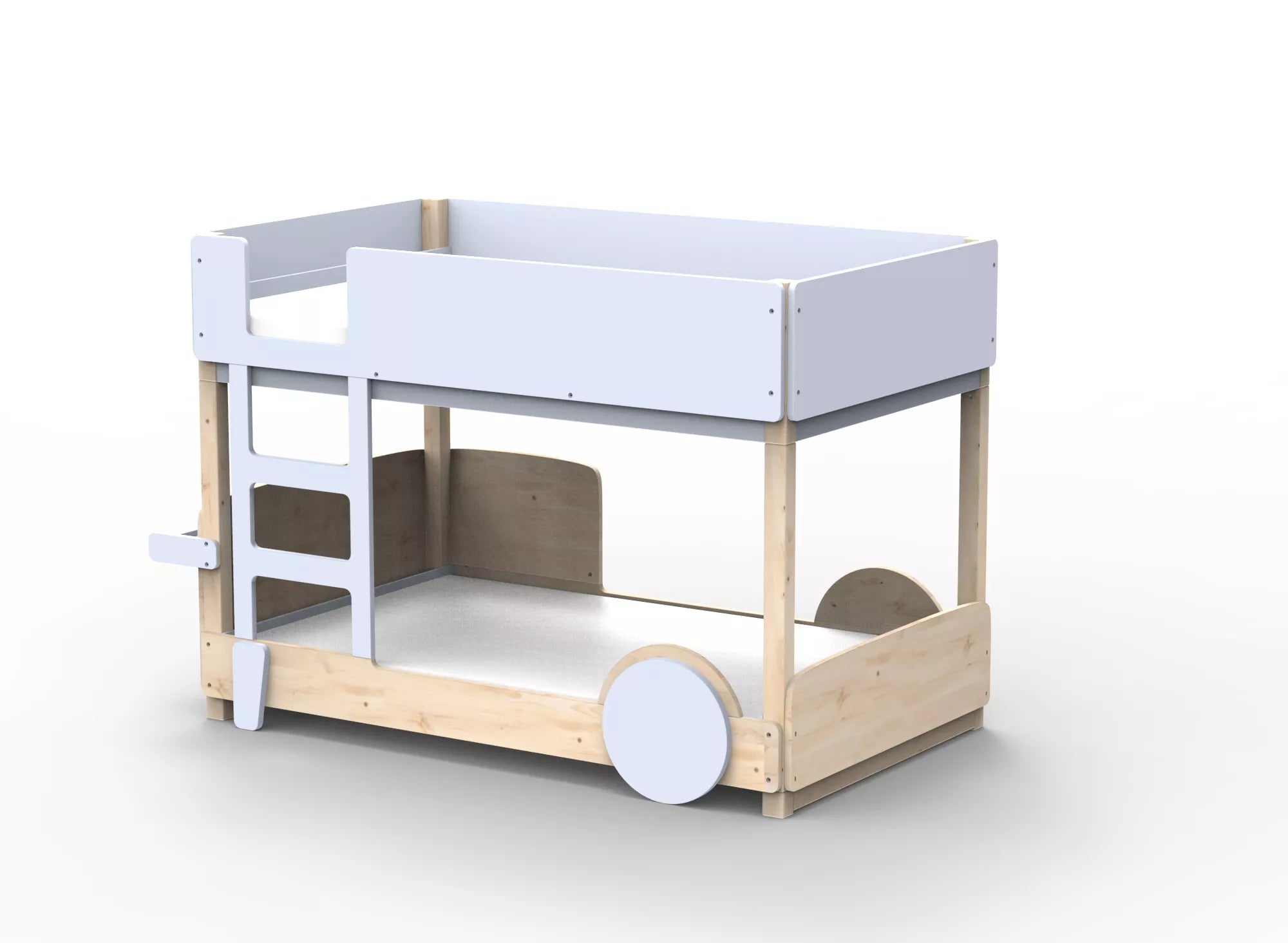 Lit Montessori superposé en bois massif - Éveil