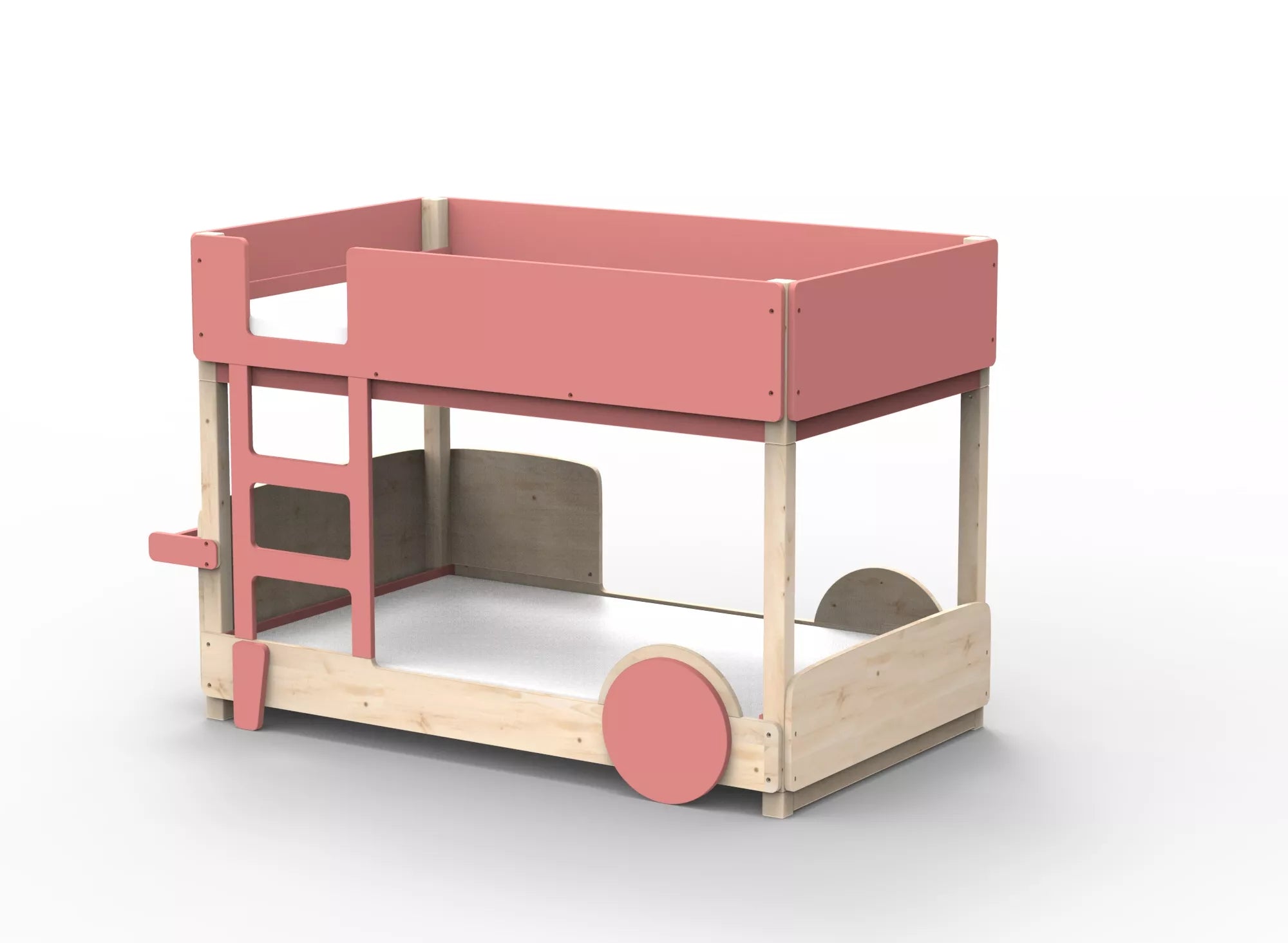 Lit Montessori superposé en bois massif - Éveil