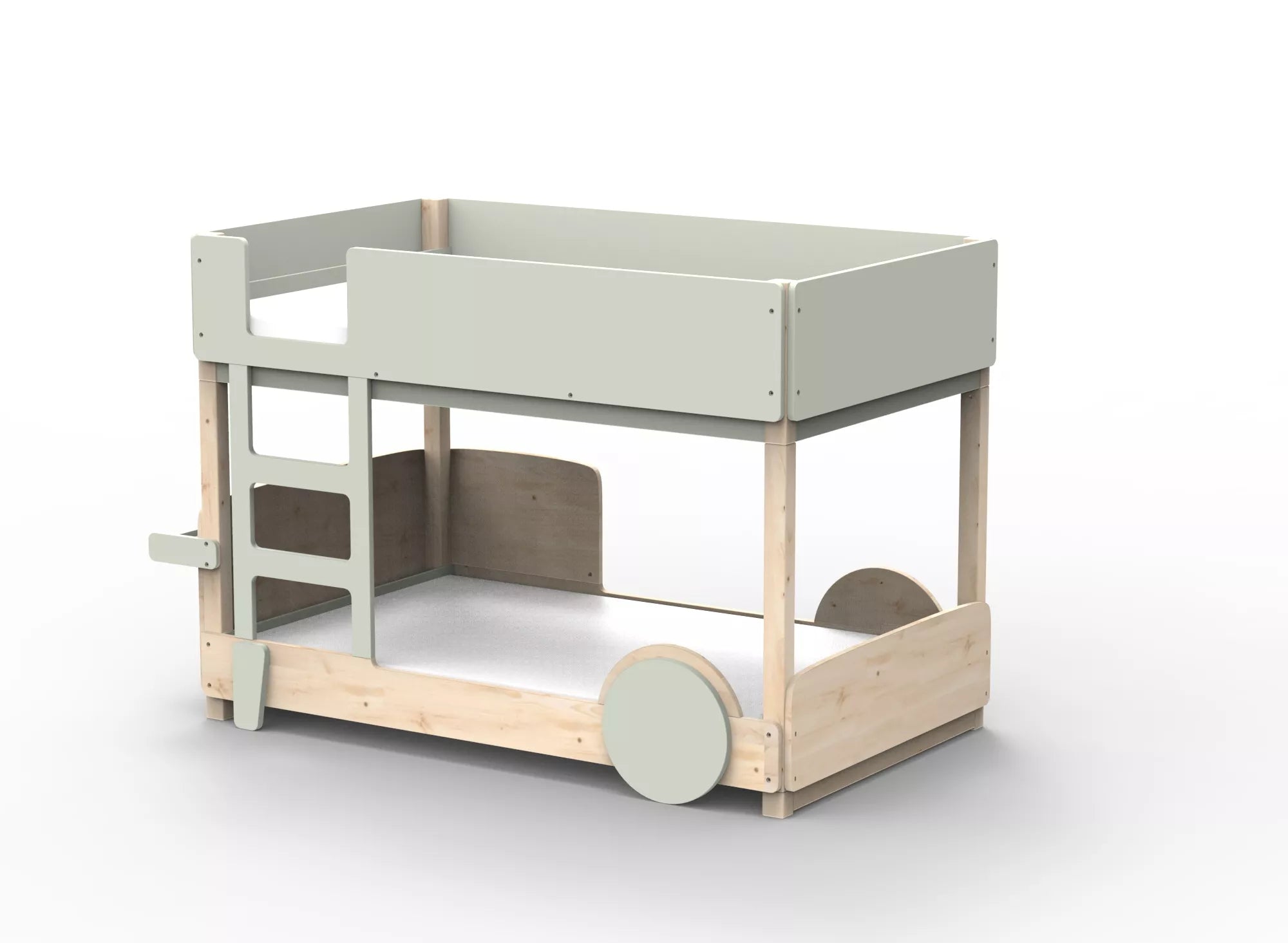 Lit Montessori superposé en bois massif - Éveil