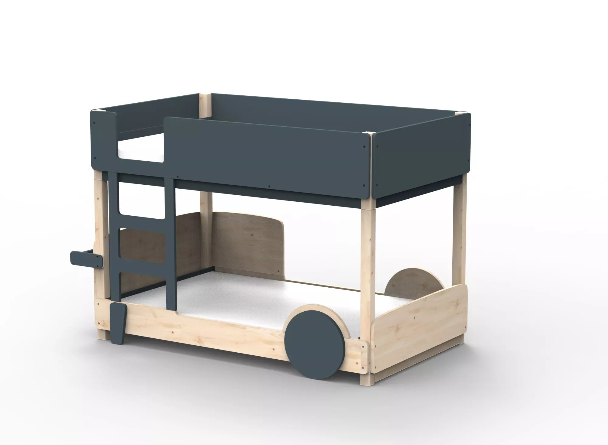 Lit Montessori superposé en bois massif - Éveil