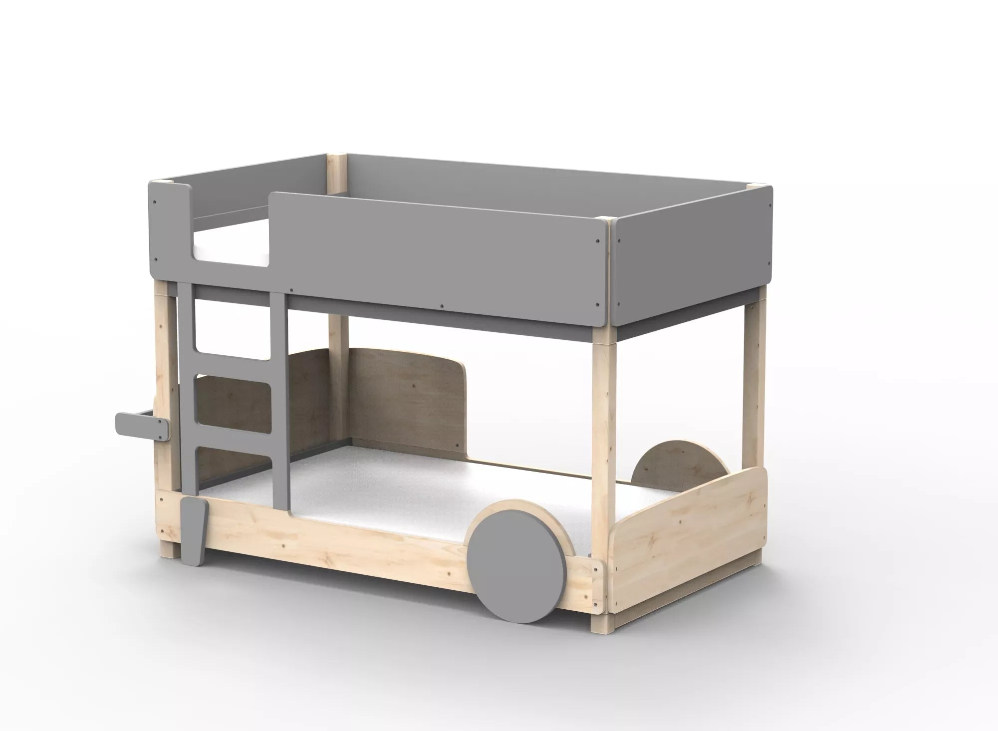 Lit Montessori superposé en bois massif - Éveil