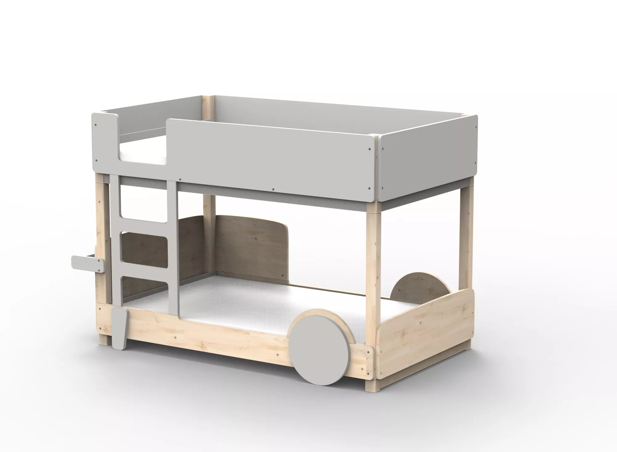 Lit Montessori superposé en bois massif - Éveil