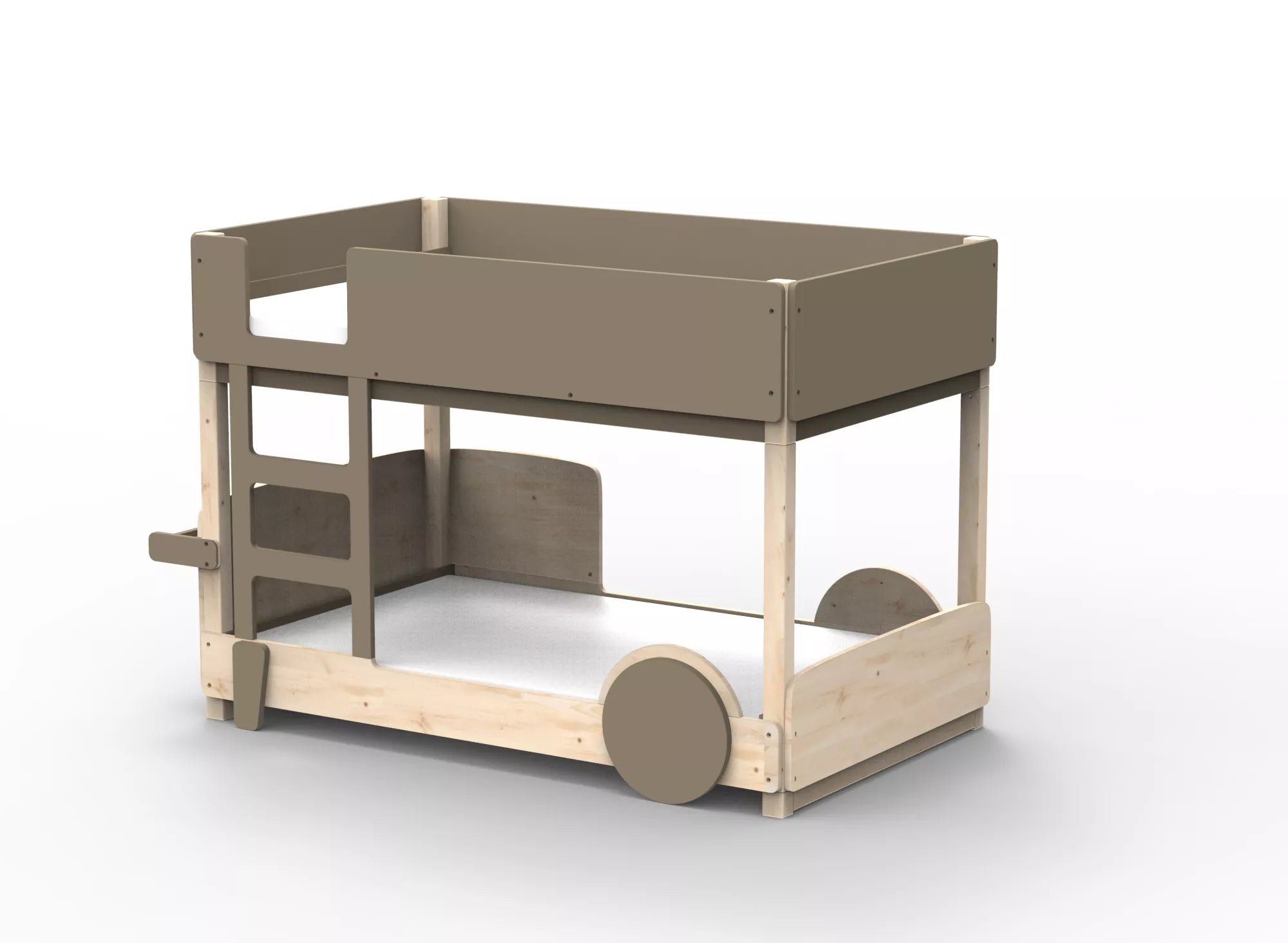 Lit Montessori superposé en bois massif - Éveil