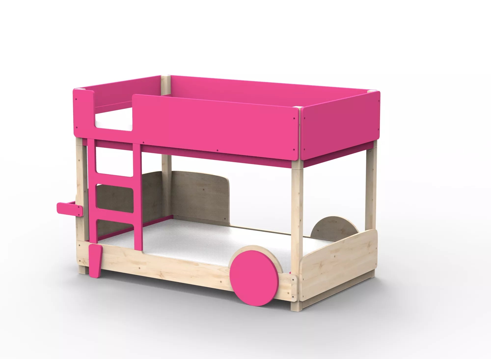 Lit Montessori superposé en bois massif - Éveil