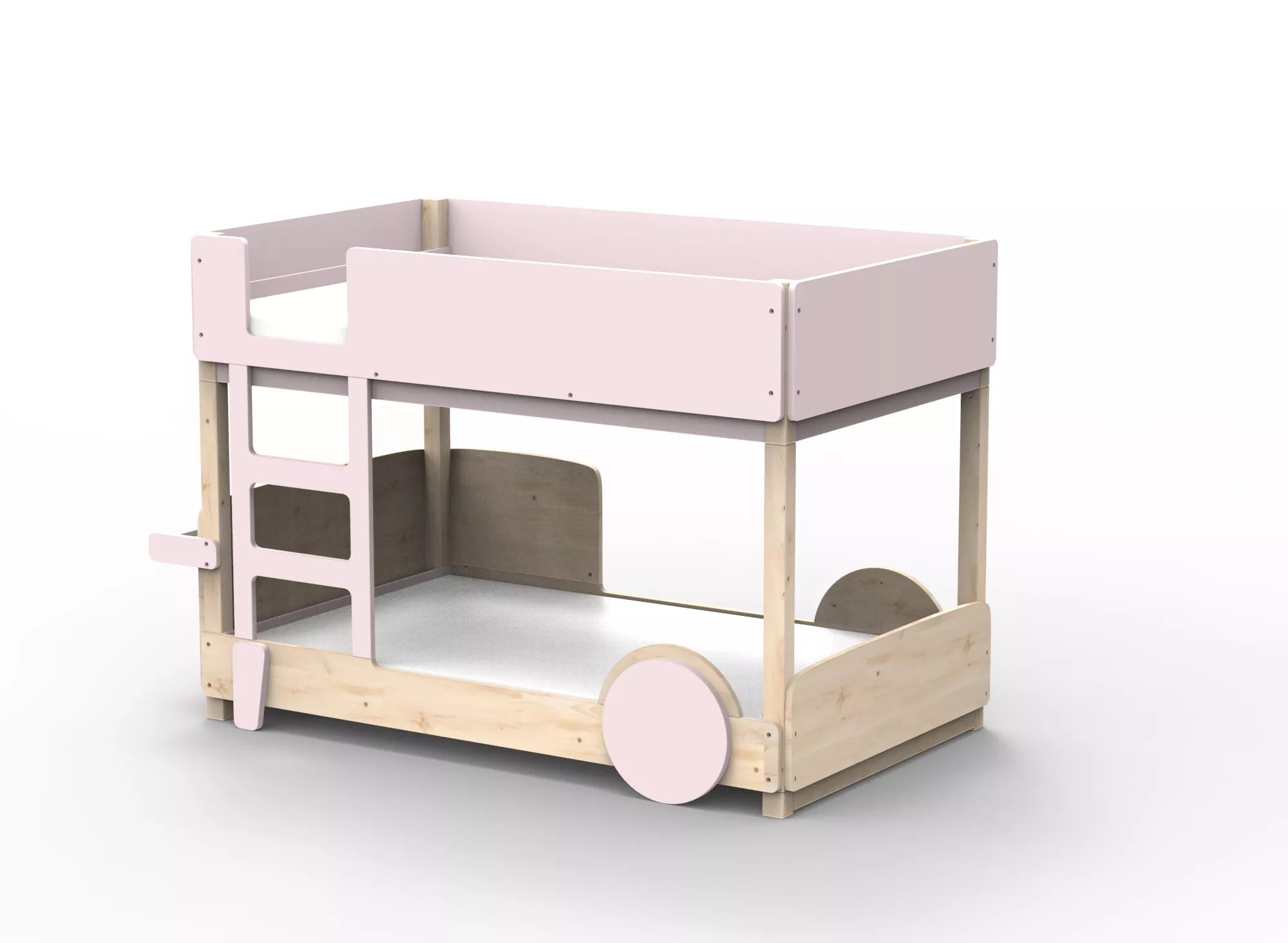 Lit Montessori superposé en bois massif - Éveil