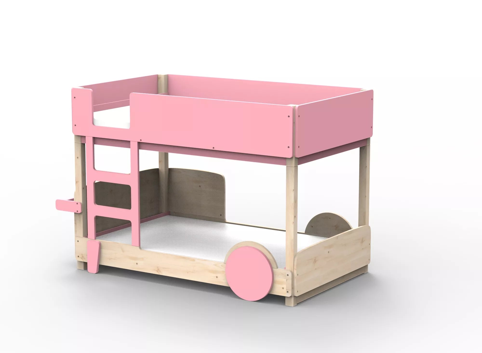 Lit Montessori superposé en bois massif - Éveil