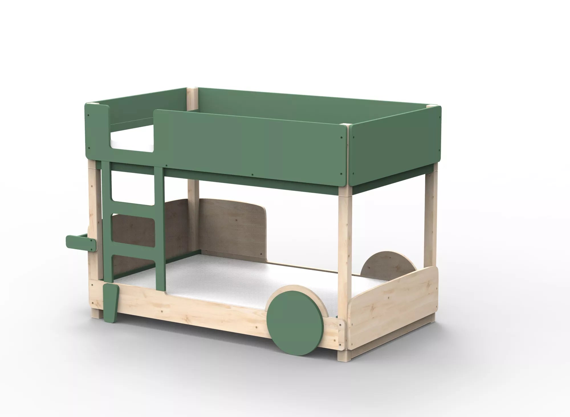 Lit Montessori superposé en bois massif - Éveil