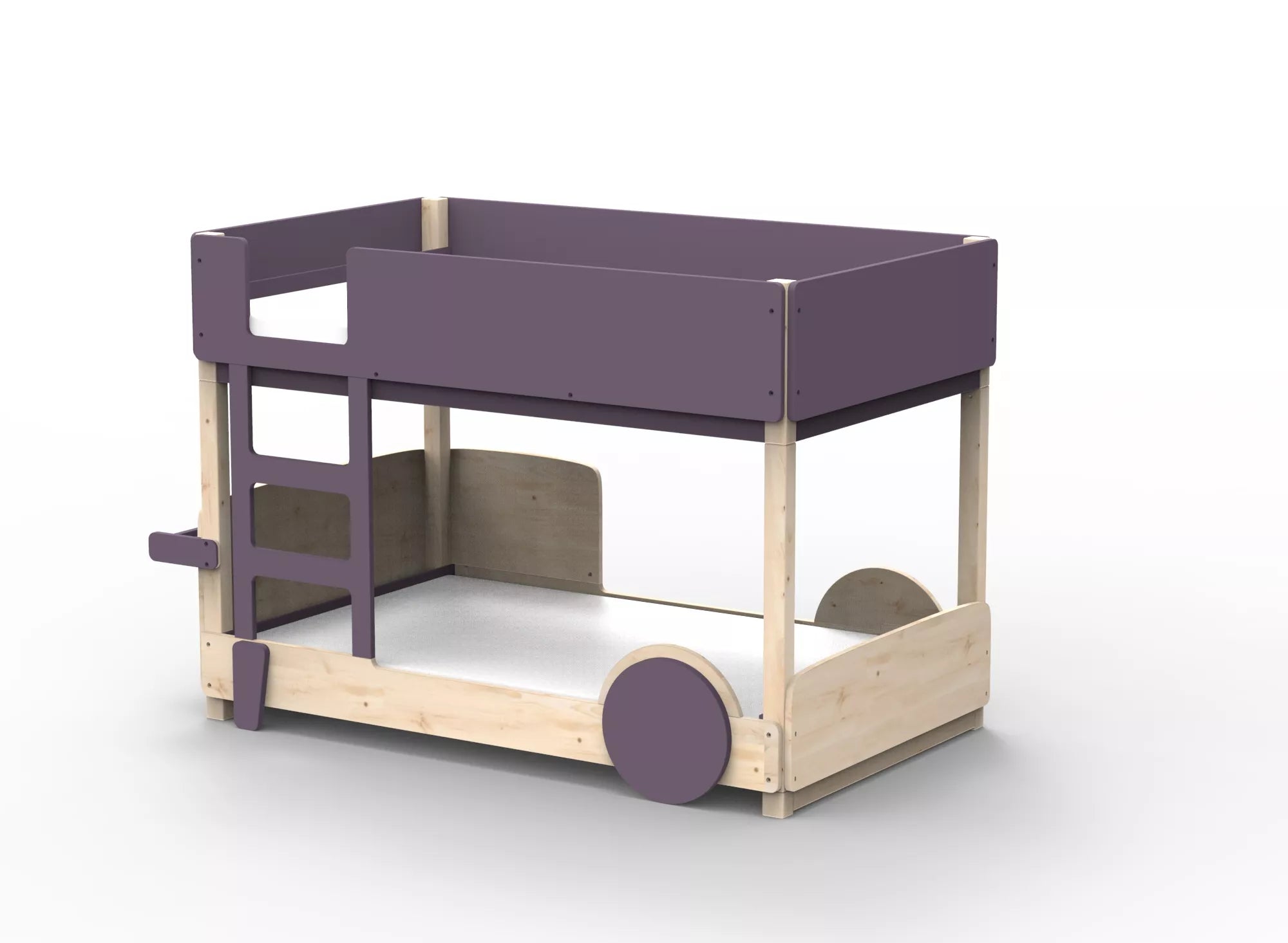 Lit Montessori superposé en bois massif - Éveil