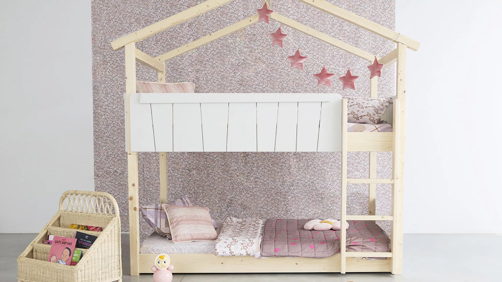 Lit Montessori cabane M1 superposé - Étoile