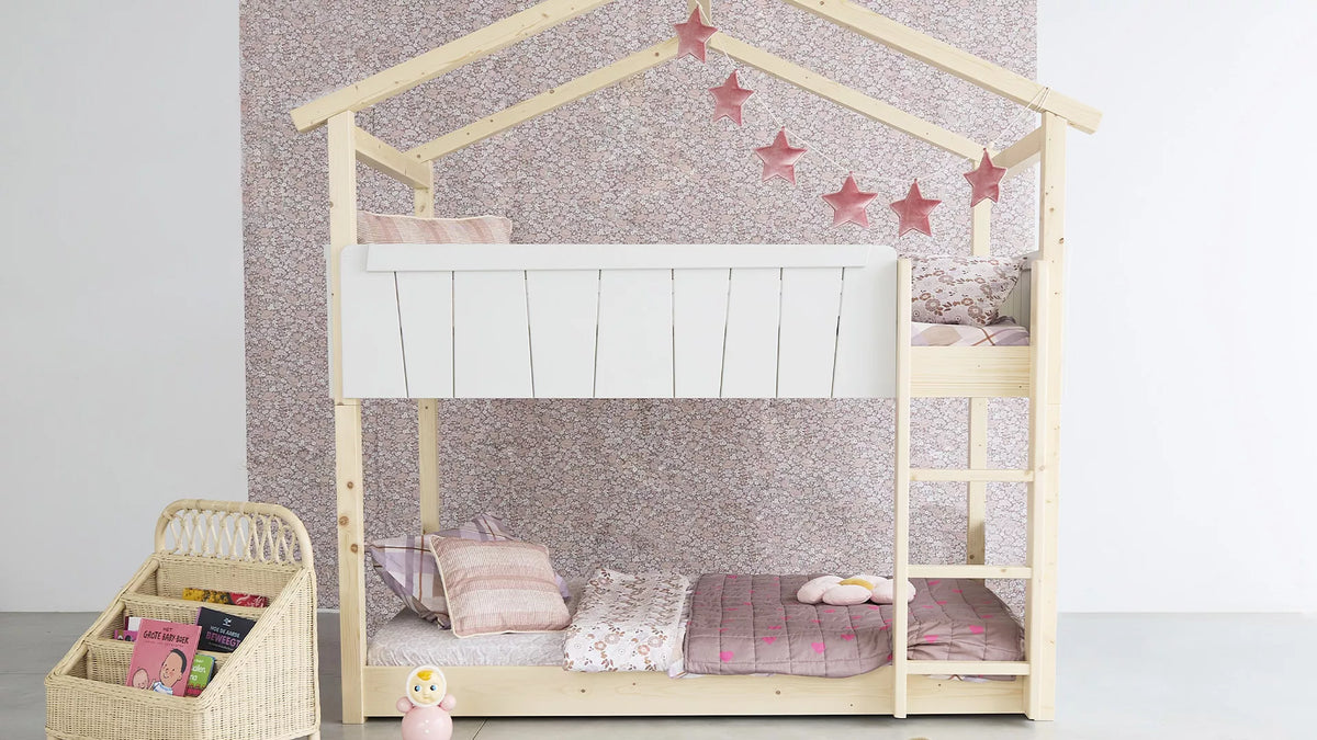 Lit Montessori cabane M1 superposé - Étoile