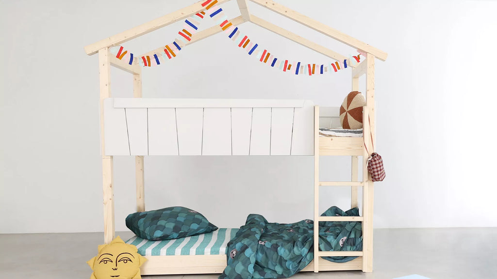 Lit Montessori cabane M1 superposé - Étoile