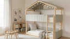 Lit Montessori cabane M3 superposé - Étoile