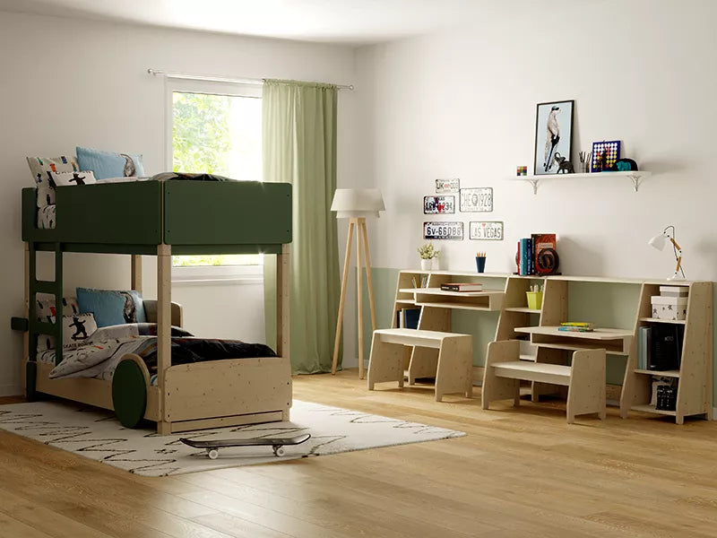 lit montessori superpose sans tiroir mise en situation