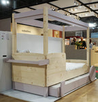 lit montessori baldaquin avec tiroir mise en situation